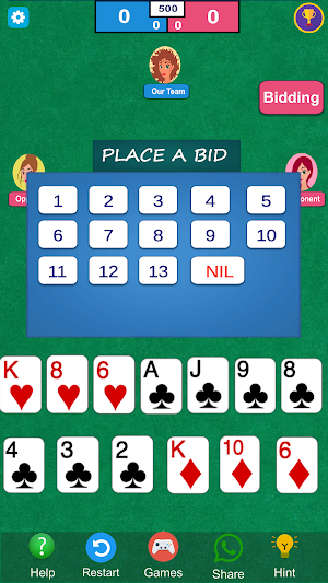Spades Classic Card Game Screenshot 1