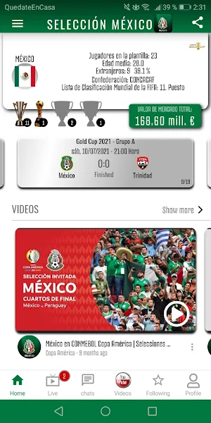 Mexico Soccer Team - Gold Cup Screenshot 0