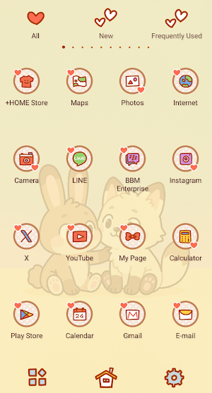 Bunny and Fox Cuties Theme Screenshot 2