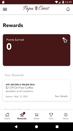 Papacinos Rewards Screenshot 2