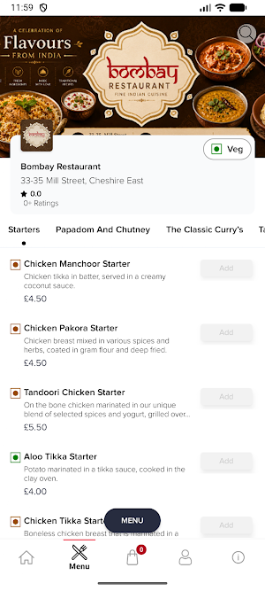 Bombay Restaurant Screenshot 2
