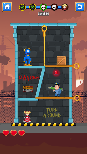 Blue Monster Pull Pin Screenshot 1