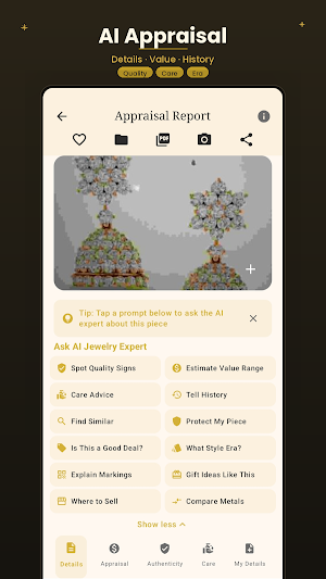 Jewelry Identifier - Appraisal Screenshot 1