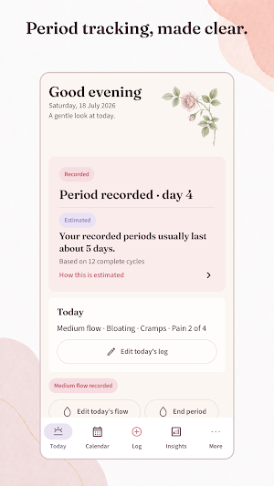 Fia: Period & Cycle Tracker Screenshot 0