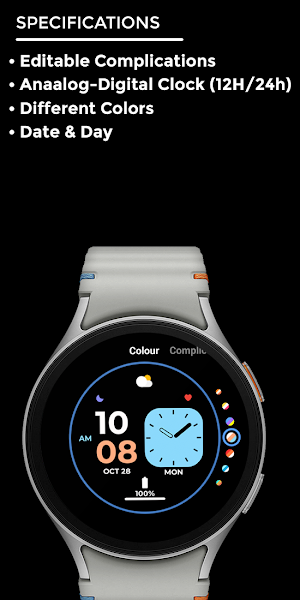 Nighty Hybrid 08 - watch face Screenshot 3