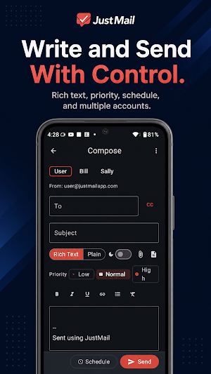 JustMail – Private Email Screenshot 2