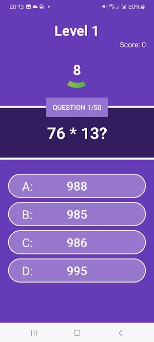 Math Quiz Game Screenshot 3