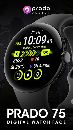 PRADO 75 Digital Watch Face Screenshot 1
