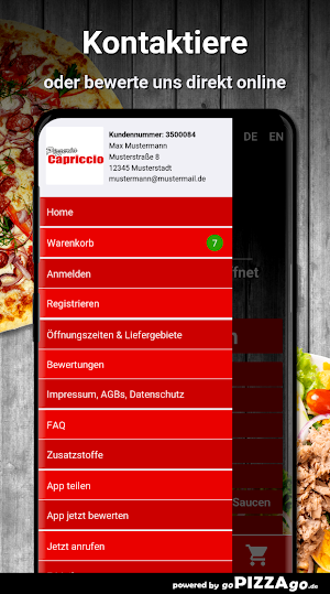 Pizzeria Capriccio Witten Screenshot 3