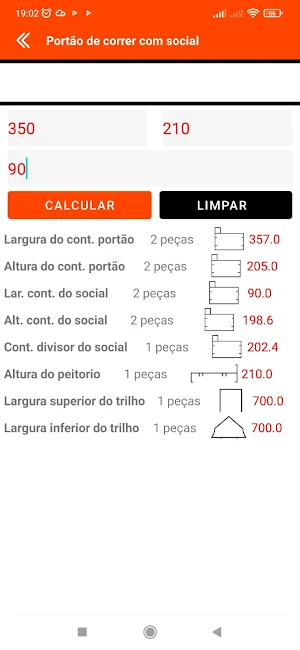 calcular portões Screenshot 1