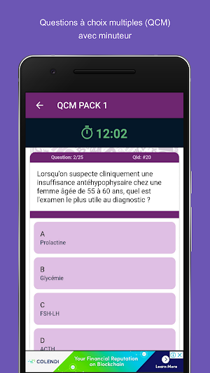 QCM ENDOCRINOLOGIE Screenshot 2