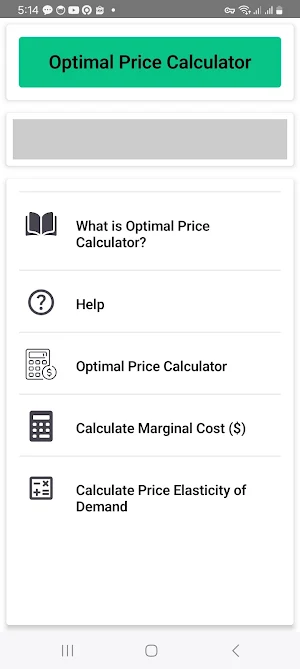 Optimal Price Calculator Screenshot 0