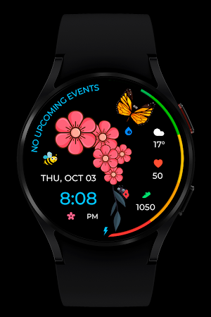 Flowers Watch Face Wear OS Screenshot 3
