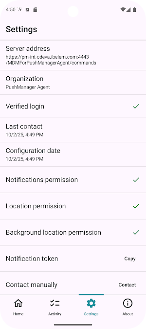 PushManager Agent Screenshot 2