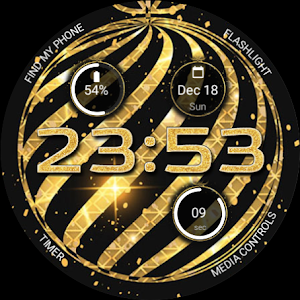 Christmas Gold Watch Face Screenshot 3