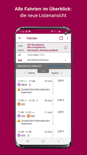 NEW MöBus App - Fahrplan Mönchengladbach Screenshot 2
