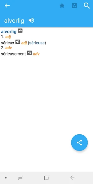 French-Norwegian Dictionary Screenshot 0