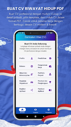 Buat CV: Riwayat Hidup PDF Screenshot 0