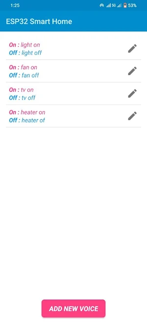 ESP32 Smart Home Screenshot 3