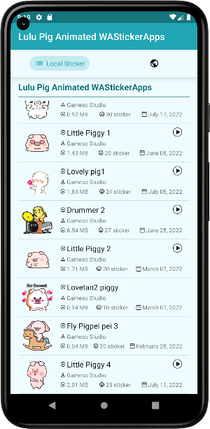 Cute Lulu Pig WAStickerApps Screenshot 1
