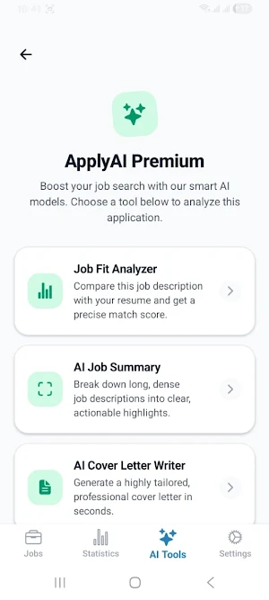 ApplyAI: Job Tracker & Resume Screenshot 0