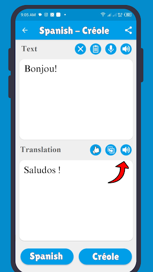 Traduction Creole Espagnol Screenshot 1