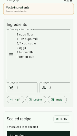 Recipe Scale Quick Screenshot 0