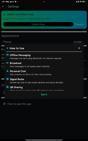 Mesh Bleps - Offline Messaging Screenshot 0