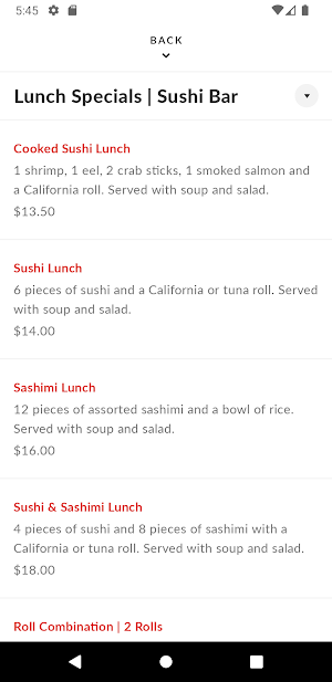 Sakura Japanese Restaurant Screenshot 2