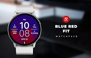 Blue Red Fit Watch Face Screenshot 0