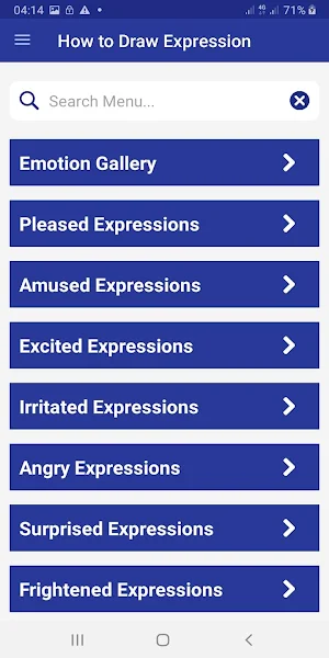Facial Expressions Drawing Tutorial Screenshot 0