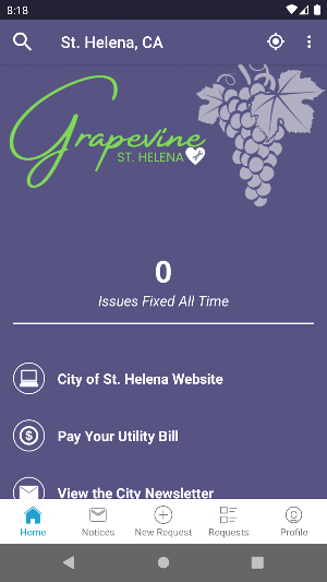 St. Helena Grapevine Screenshot 0