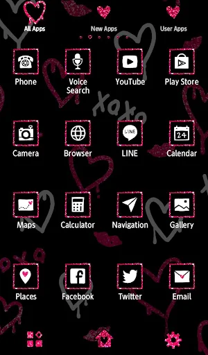 Glitter Hearts  Wallpaper Screenshot 2