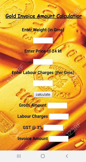 Gold Calculator Screenshot 0