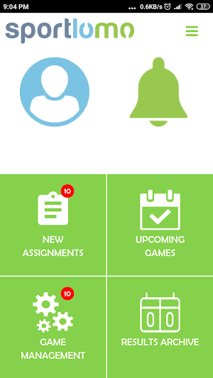 Sportlomo Game Management Screenshot 0