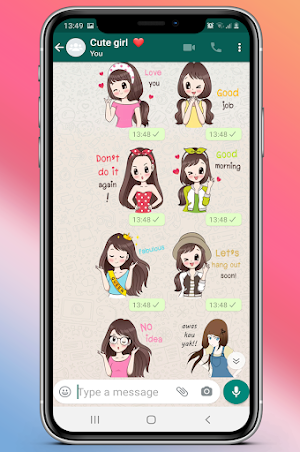 Cute Girly Stickers 2021 WAStickerApps Screenshot 2
