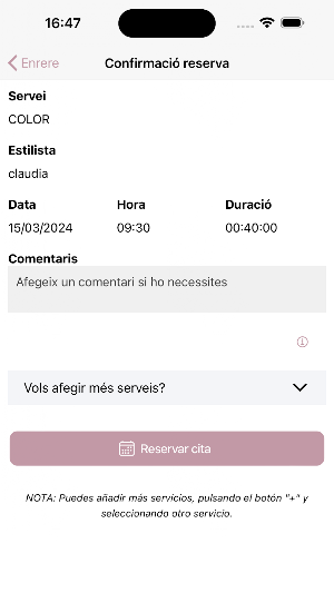 Claudia Perruqueria Screenshot 2