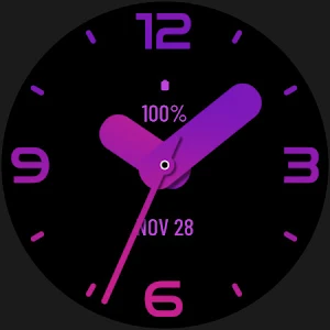 Huge Pink Purple Watch Face Screenshot 3