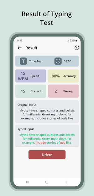 Typing Speed Tester Screenshot 2