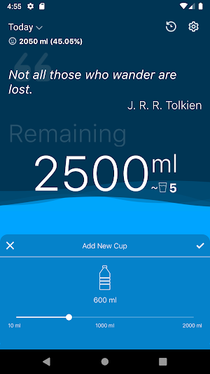 Motiwater -Water Reminder with Motivational Quotes Screenshot 1
