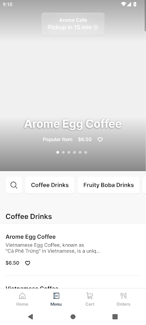 Arome Cafe Screenshot 1
