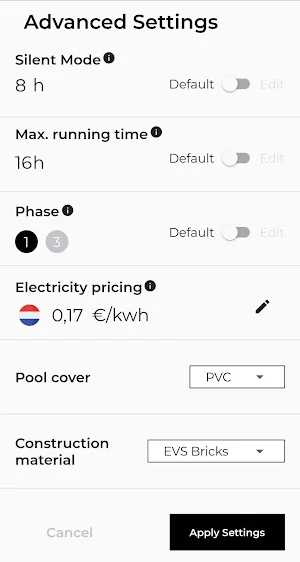 Norsup Heat Pump Configurator Screenshot 3