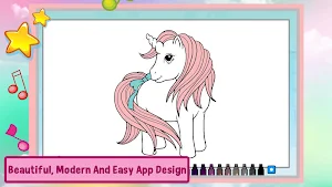 Unicorn Coloring Games Puzzle Screenshot 0