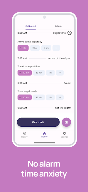 Need 2B - Travel Alarm Time Screenshot 1
