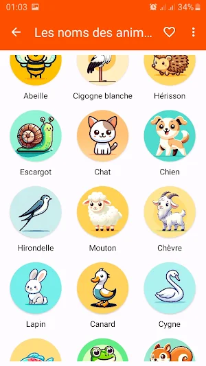 Les animaux en français Screenshot 1