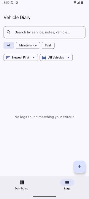 Vehicle Diary Screenshot 1