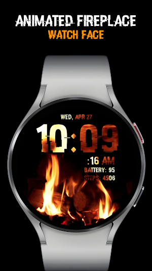 Fireplace Animated Watch Face Screenshot 2