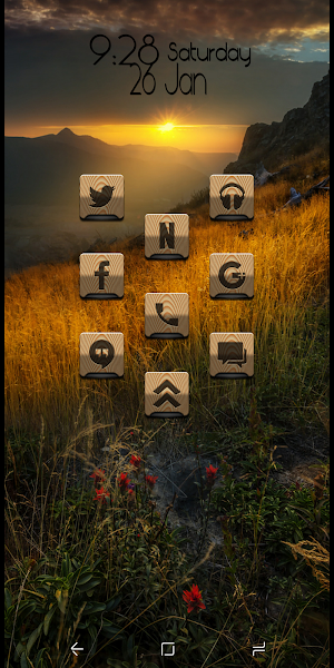 Square Wood Dark Icon Pack Screenshot 0