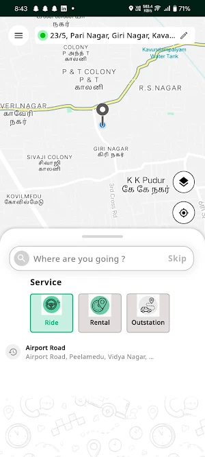 My Ride: Taxi Booking App Screenshot 0