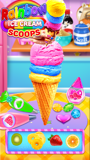 Rainbow Ice Cream Scoops Screenshot 2